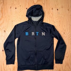 Burton Boys Full Zip Hoodie Size XL Black Ski Snowboard Jacket Youth